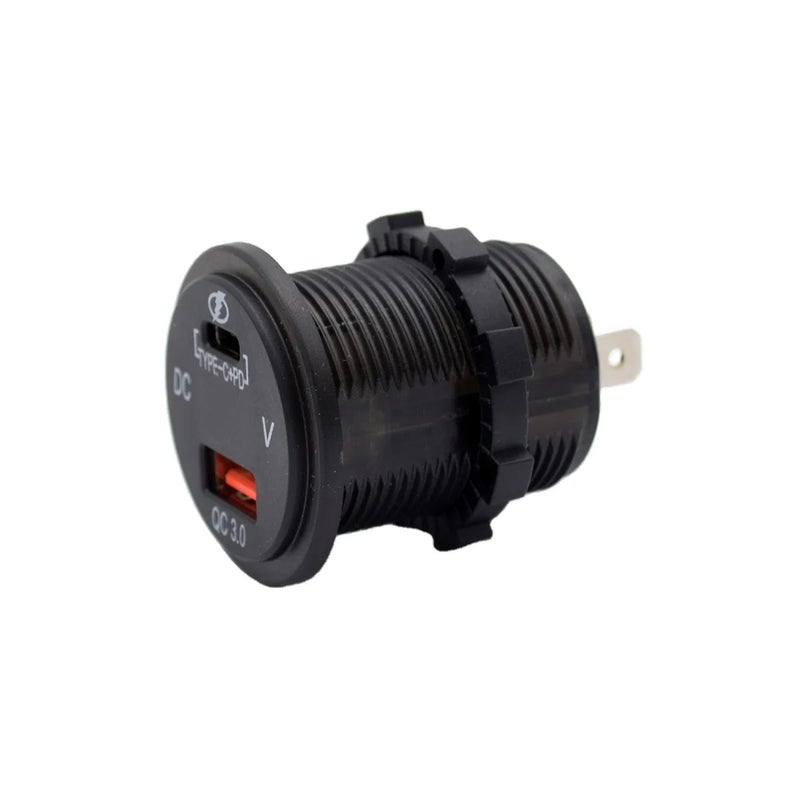 Bluejw 48W 12V LED Digital Voltmeter USB C Car Charger - QC 18W & PD 30W, Waterproof Cigarette Lighter Replacement, Dual USB Automobile Charger for Cars & More - Image 4